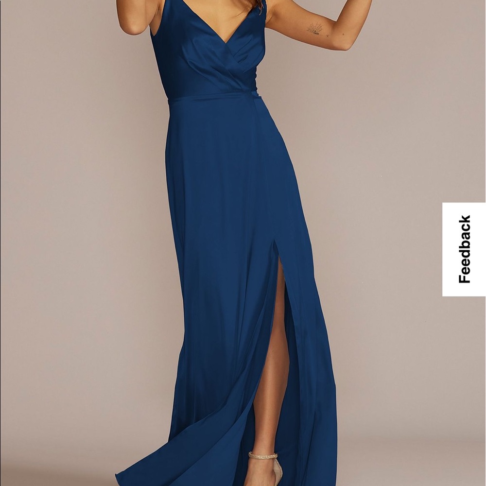 UNALTERED David’s Bridal Marine Bridesmaid Dress